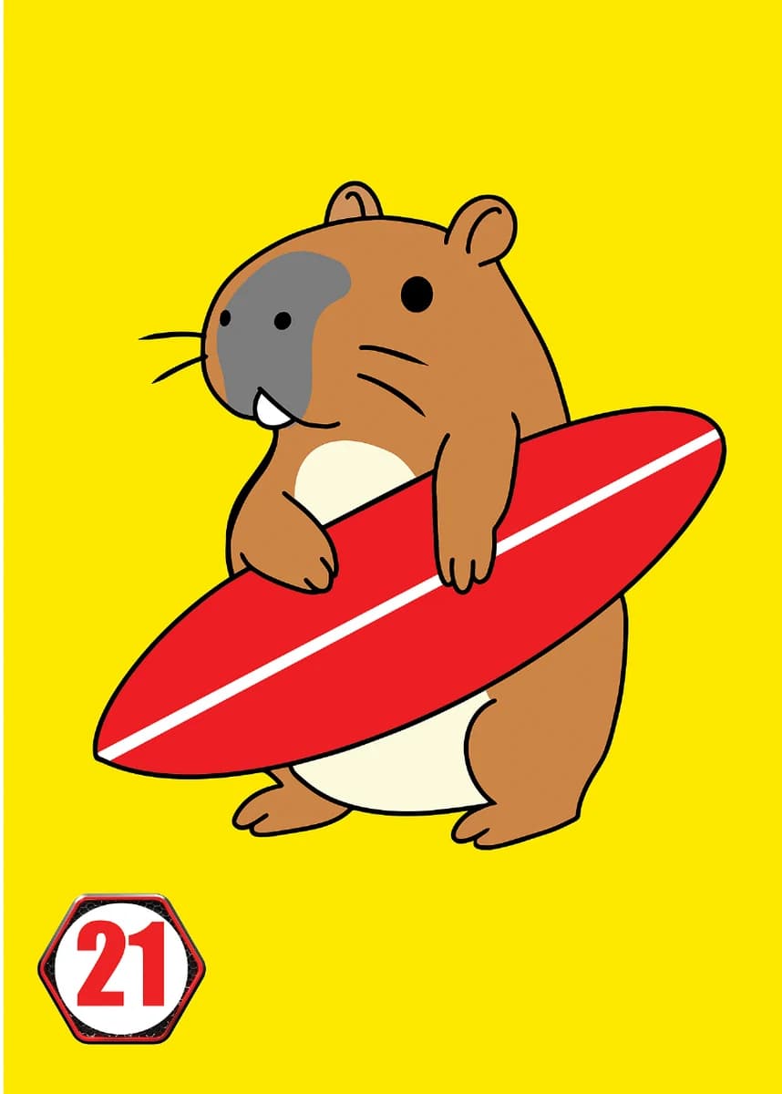 Capibara — planșă de pictură cu nisip