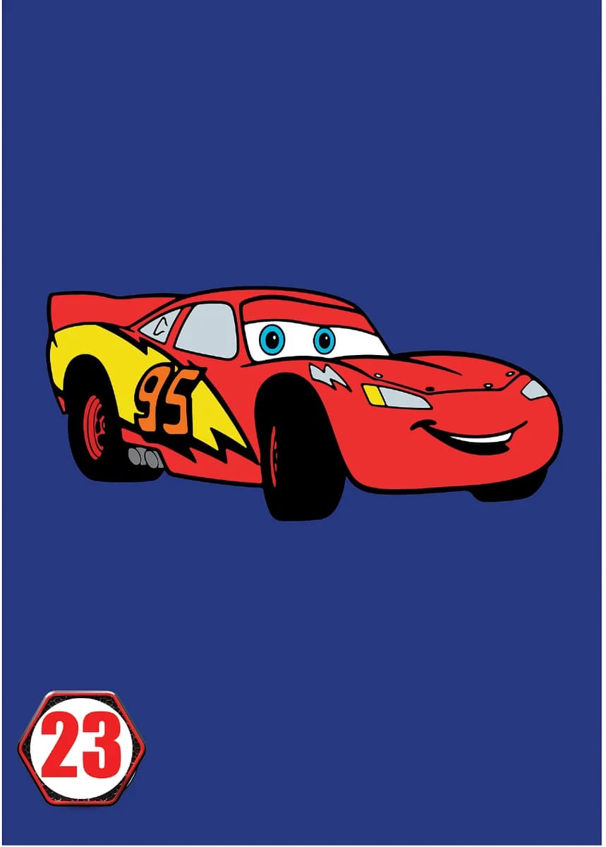Fulger McQueen — planșă de pictură cu nisip